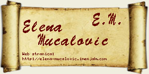 Elena Mučalović vizit kartica